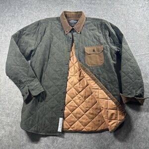 Frizmworks Hunting Jacket Mens XL Barn Coat Green Quilted Shacket
